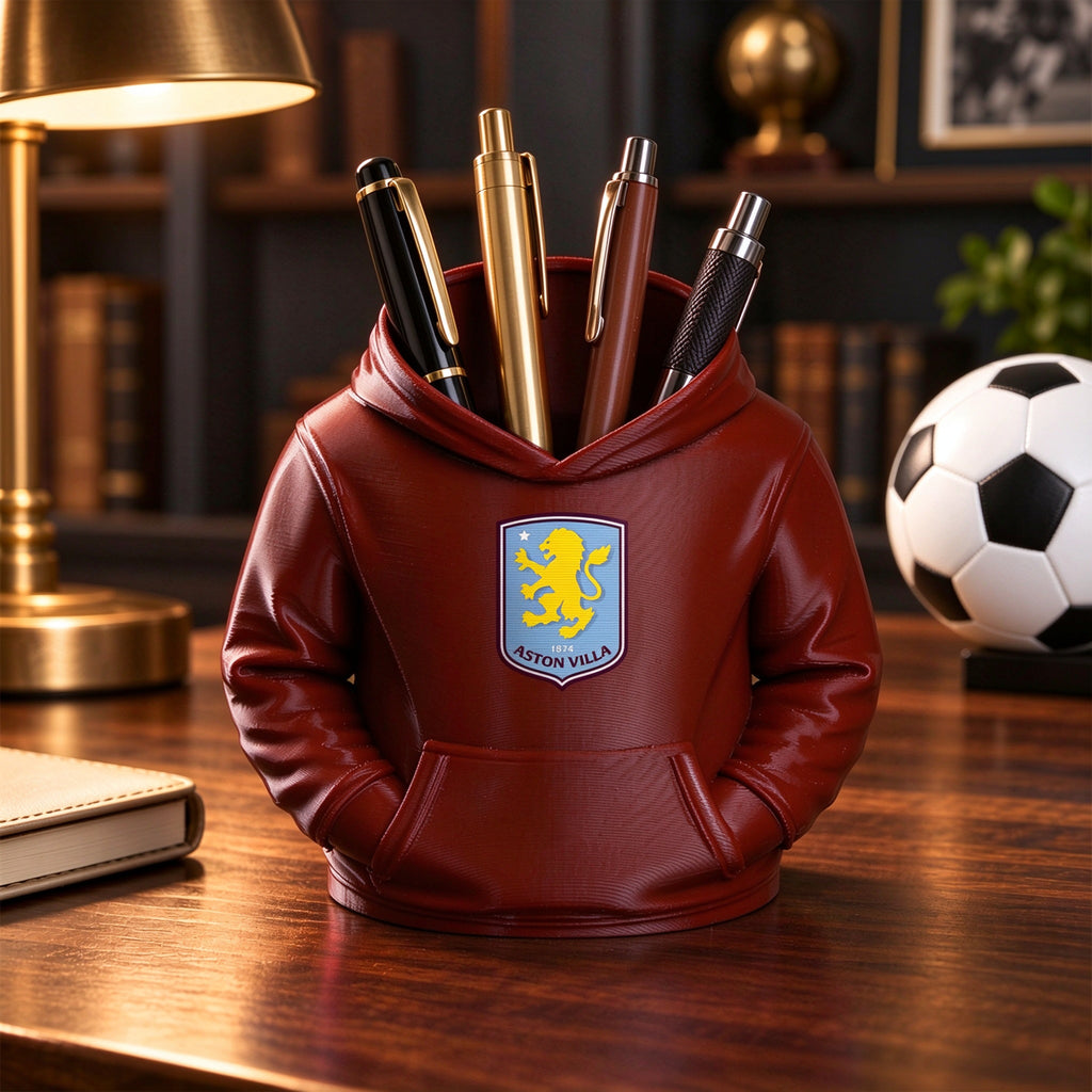 3D Football Hoodie Pen Holder – Soccer Fan Desk Organizer, Custom Color Desk Accessory & Unique Gift for Football Lovers