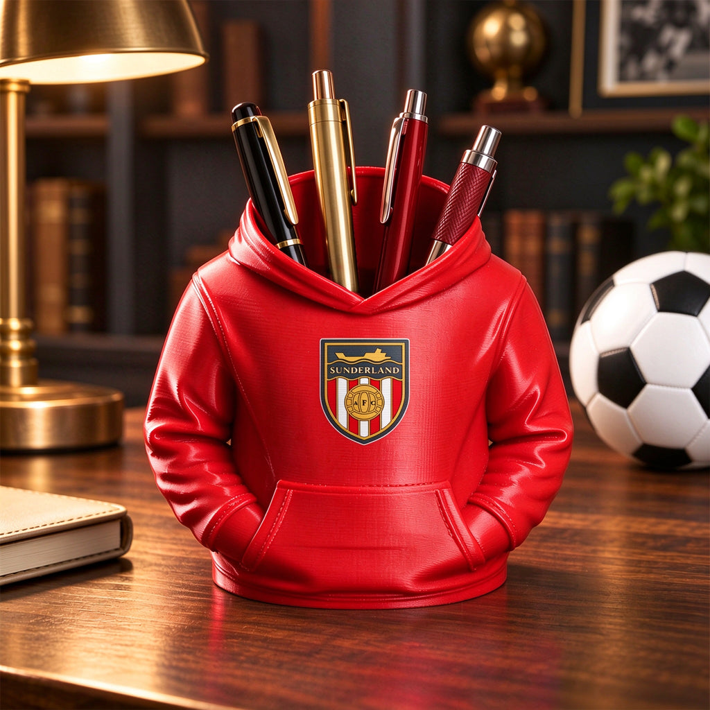 3D Football Hoodie Pen Holder – Soccer Fan Desk Organizer, Custom Color Desk Accessory & Unique Gift for Football Lovers