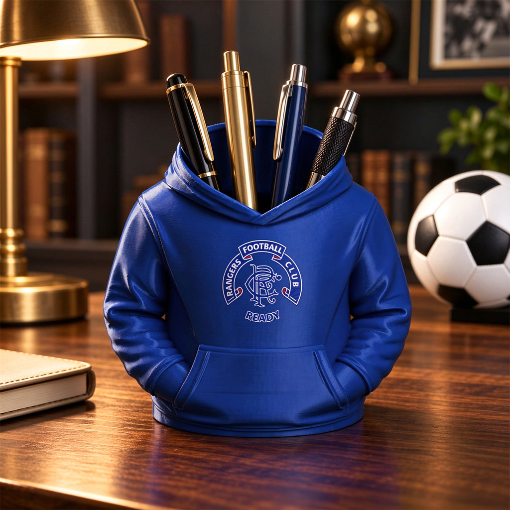 3D Football Hoodie Pen Holder – Soccer Fan Desk Organizer, Custom Color Desk Accessory & Unique Gift for Football Lovers