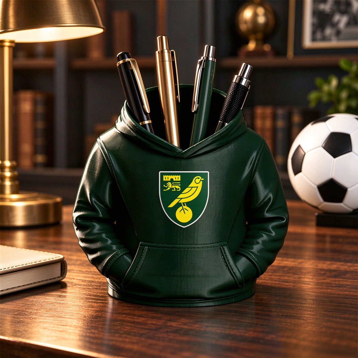 3D Football Hoodie Pen Holder – Soccer Fan Desk Organizer, Custom Color Desk Accessory & Unique Gift for Football Lovers