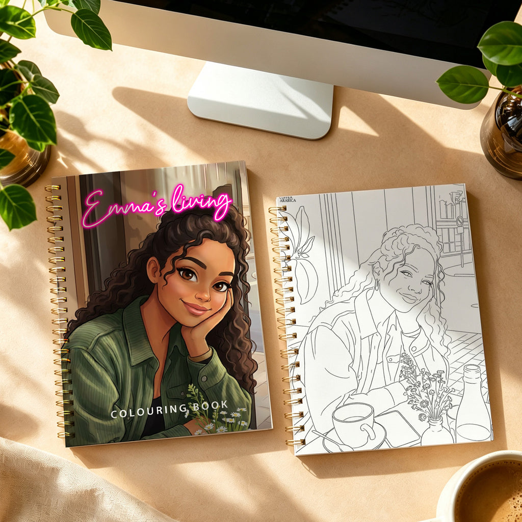 Custom Halloween Coloring Book from Photos | 12 or 24 Pages Personalized Family & Pet Gift
