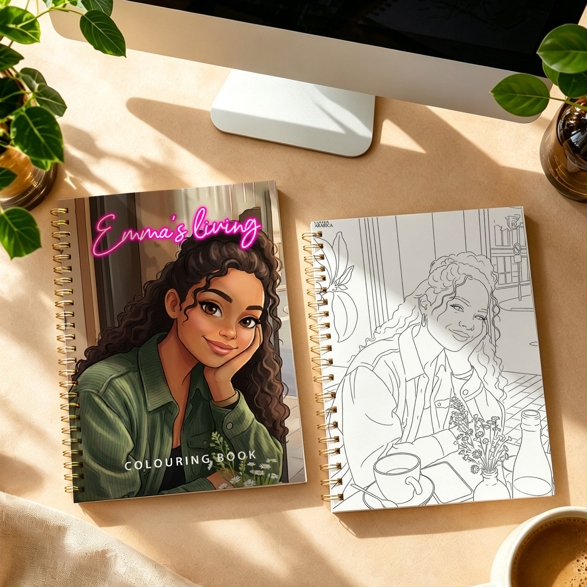 Custom Halloween Coloring Book from Photos | 12 or 24 Pages Personalized Family & Pet Gift