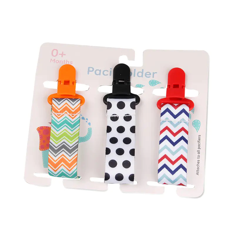 Cartoon Pattern Baby Pacifier Teether Pack of Three