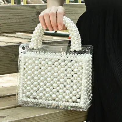 Handmade Beaded Pearl Bag