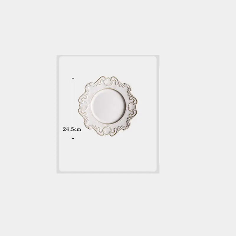 Creative Baroque European Tableware Set (Dinner Plates & Bowls)