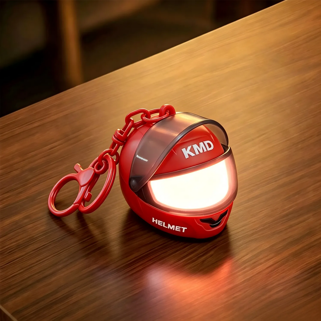 Light-Up Colorful Motorcycle Helmet Keychain Glows With Led Lights Unique And Creative Gift Suitable For Hanging On Bags Gift For Friends
