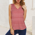 red checkered picnic blanket pattern red