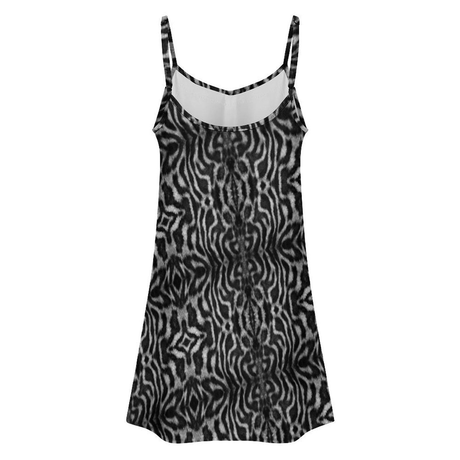 Custom Women's Spaghetti Strap Lace Trim V Neck Loose Sleep Dress