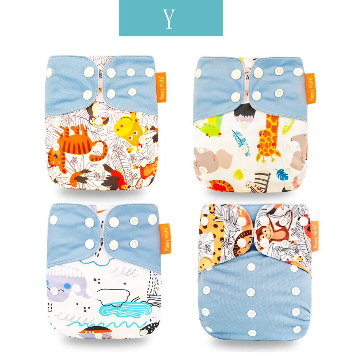 Happyflute Baby Cloth Training Pants - 4 Pack Washable