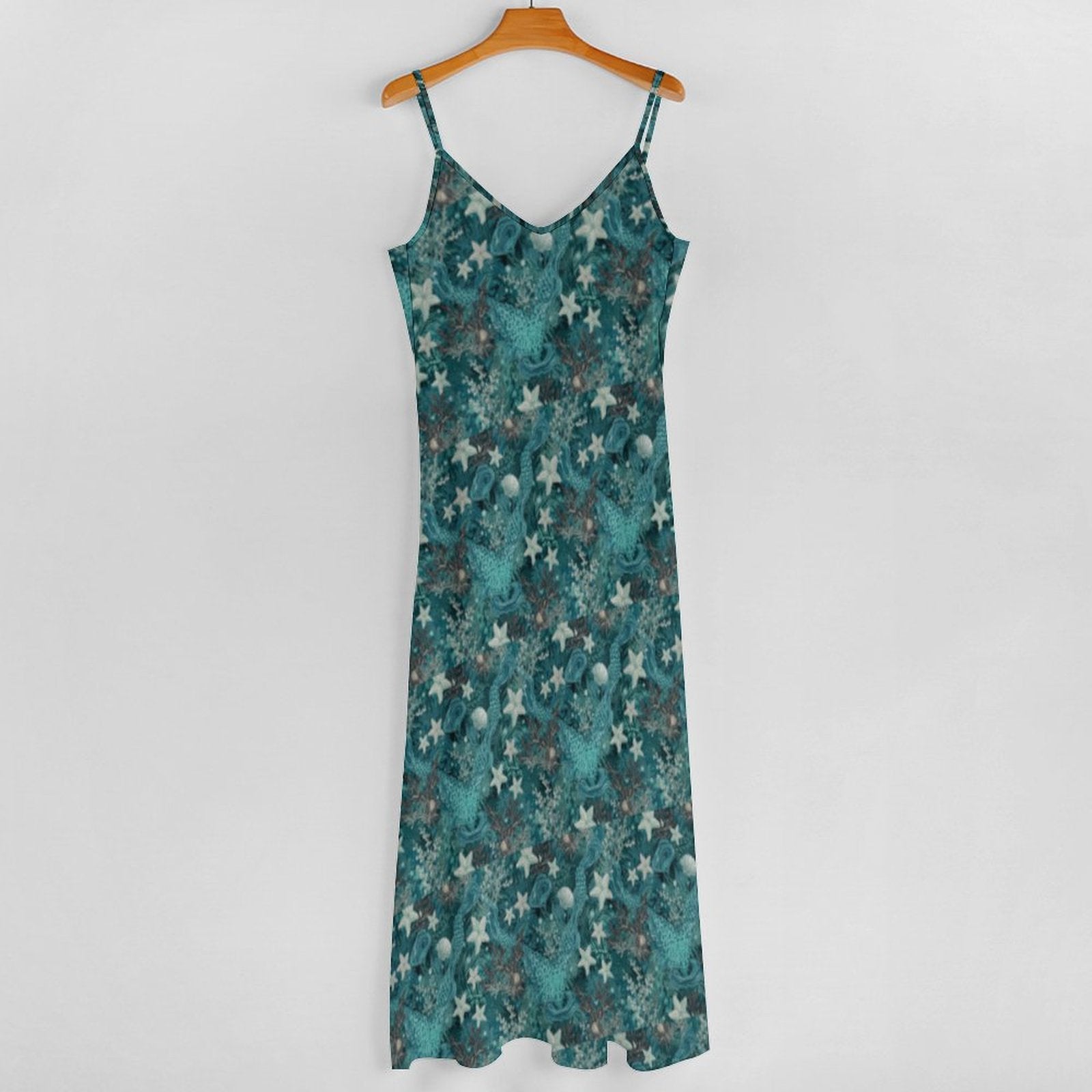 Women's Spaghetti Strap V-Neck Maxi Dress