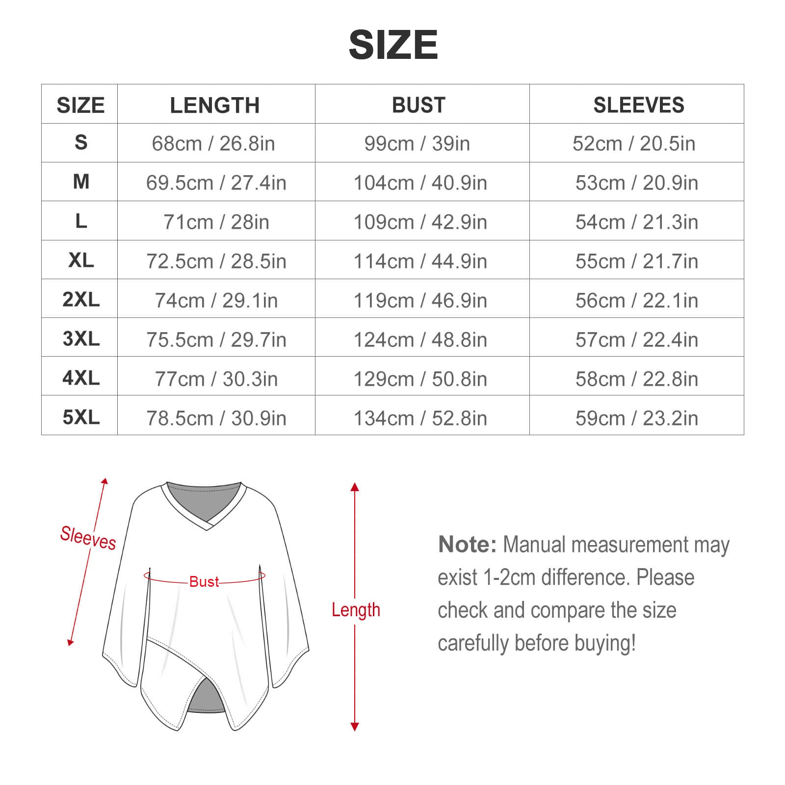 Custom Women's V Neck Bell Sleeve Asymmetrical Hem Chiffon Blouse Top