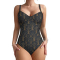 Customizable Full Print One-Piece Swimsuit Push-Up Adjustable Strap Swimwear