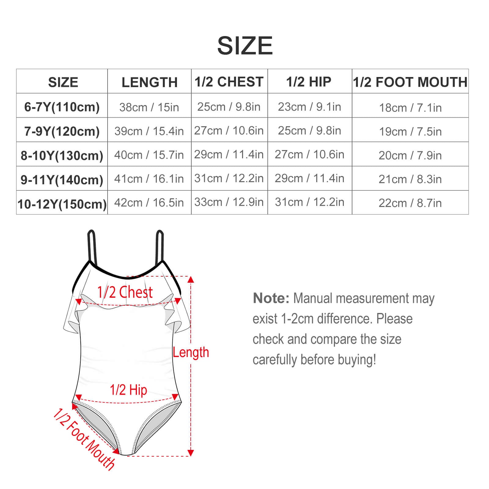 Custom Girl's Ruffle One Piece Adjustable Strap Swimsuit