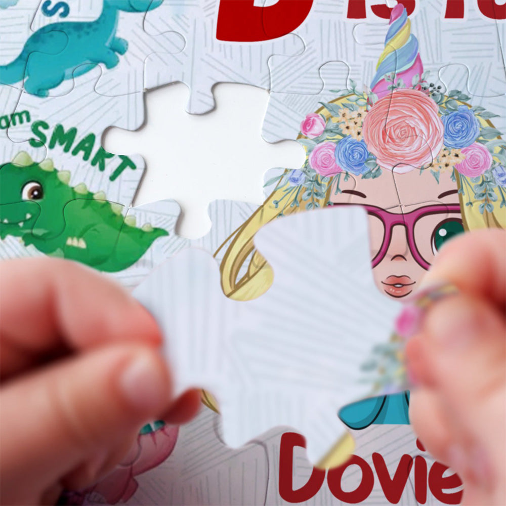 Custom Name Cartoon Character Puzzle – 500-Piece Horizontal Jigsaw Gift for Kids & Birthdays