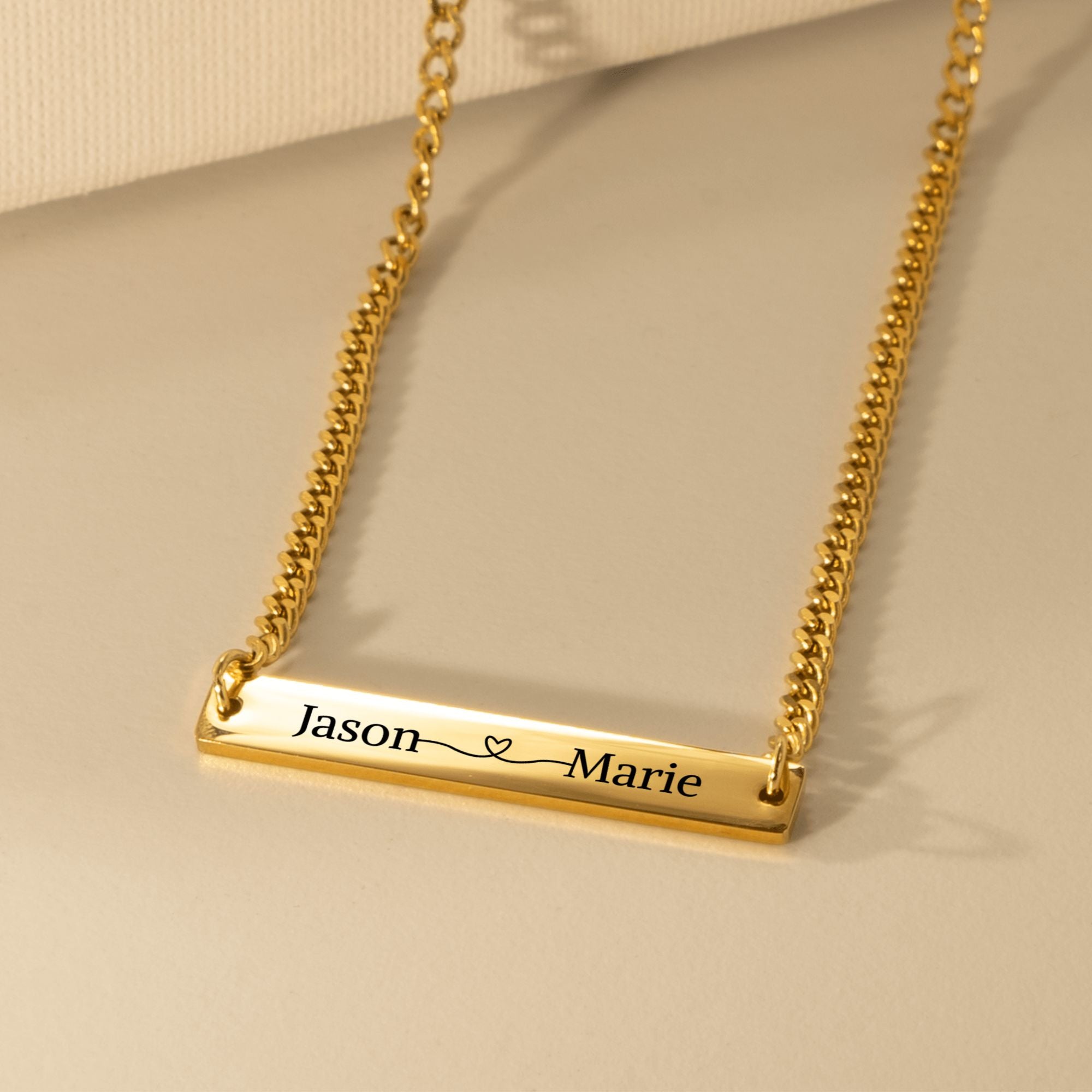 Cuban Bar Necklace Romantic Customizable