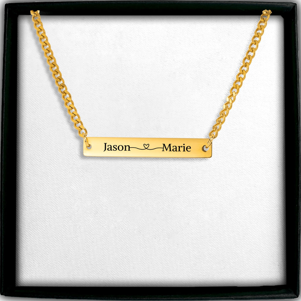 Cuban Bar Necklace Romantic Customizable