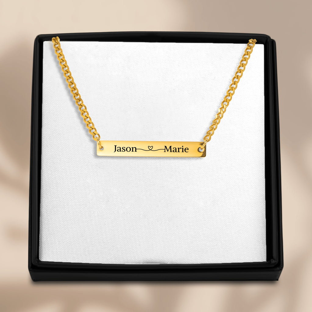 Cuban Bar Necklace Romantic Customizable