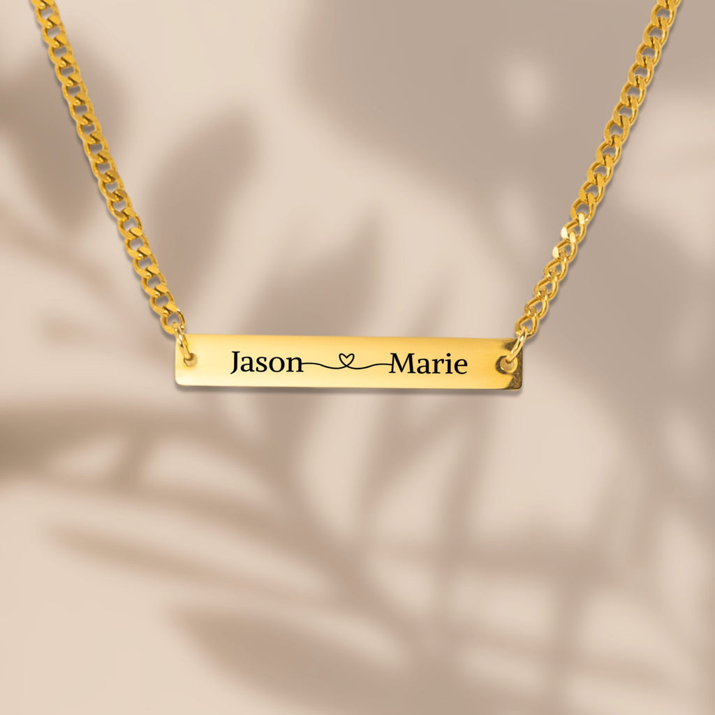 Cuban Bar Necklace Romantic Customizable