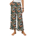 Custom Womens Elastic Waist Ruffle Hem Pocketed Wide Leg Pants