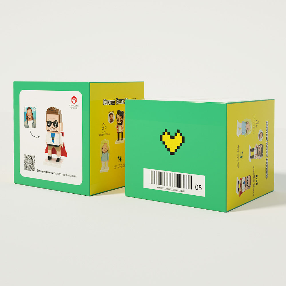 Boss's Day Creative Gifts Full Body Customizable 1 Person Custom Brick Figures Small Particle Block Toy