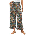 Custom Womens Elastic Waist Ruffle Hem Pocketed Wide Leg Pants