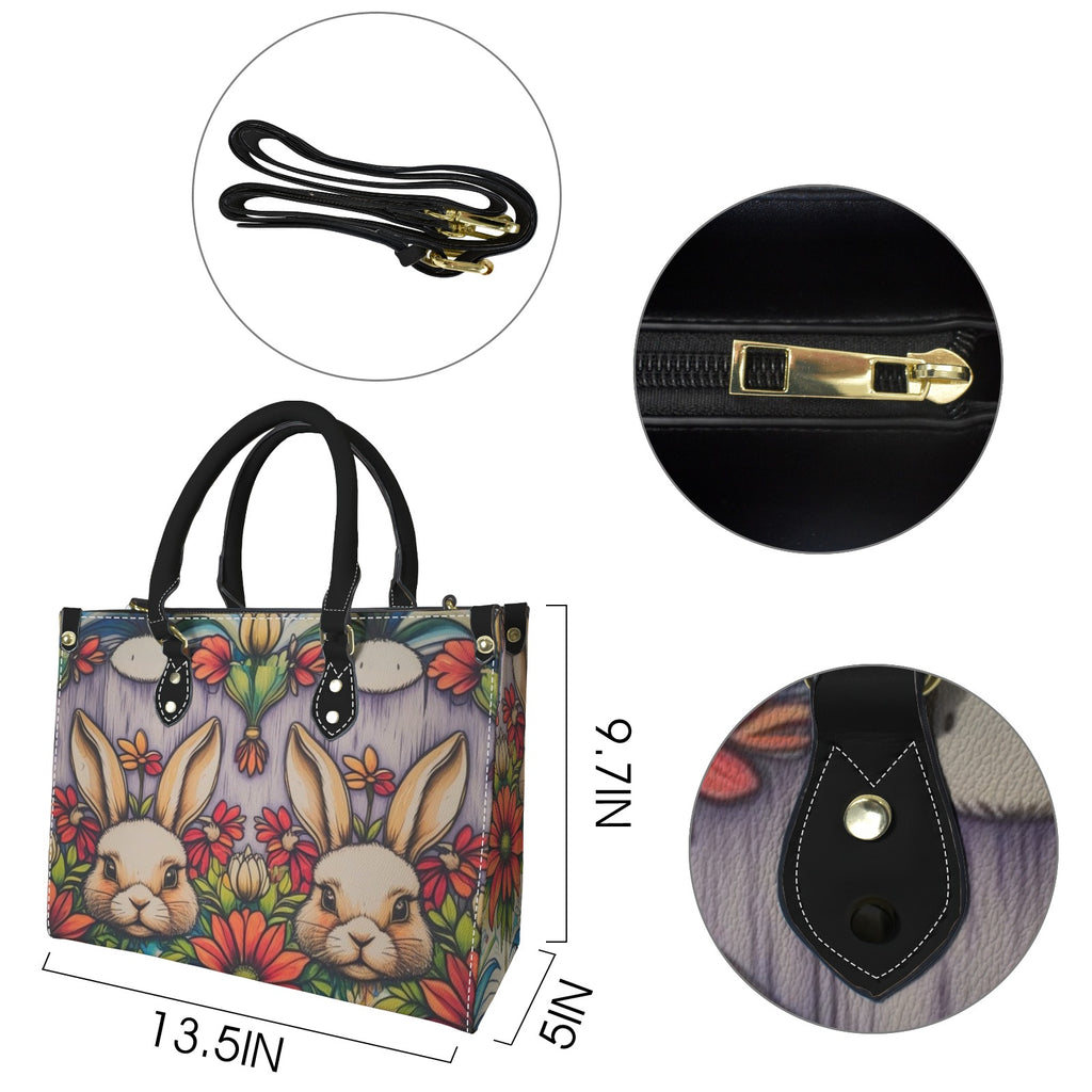Bunny Garden Leather Handbag