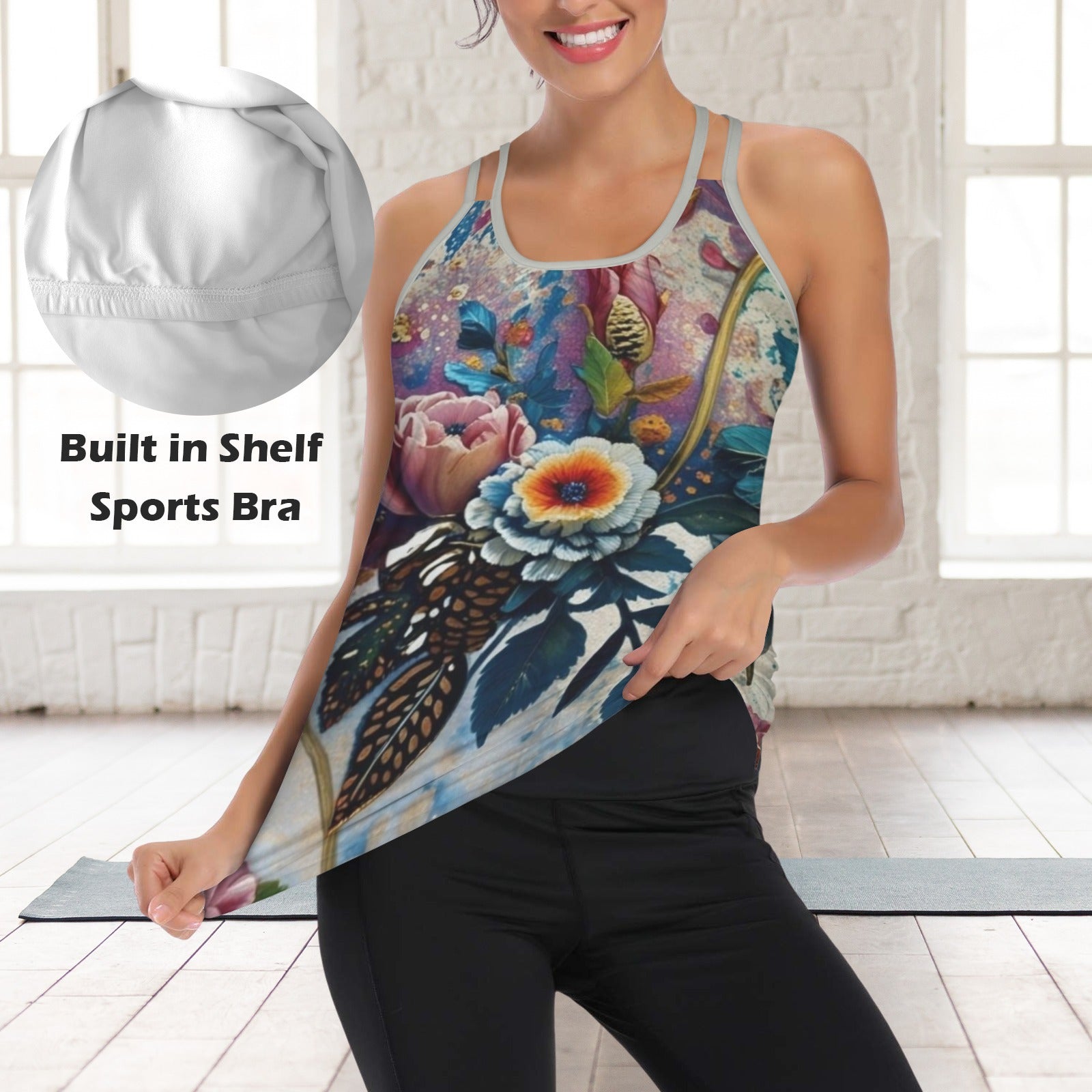 Athletic Top Fancy Floral