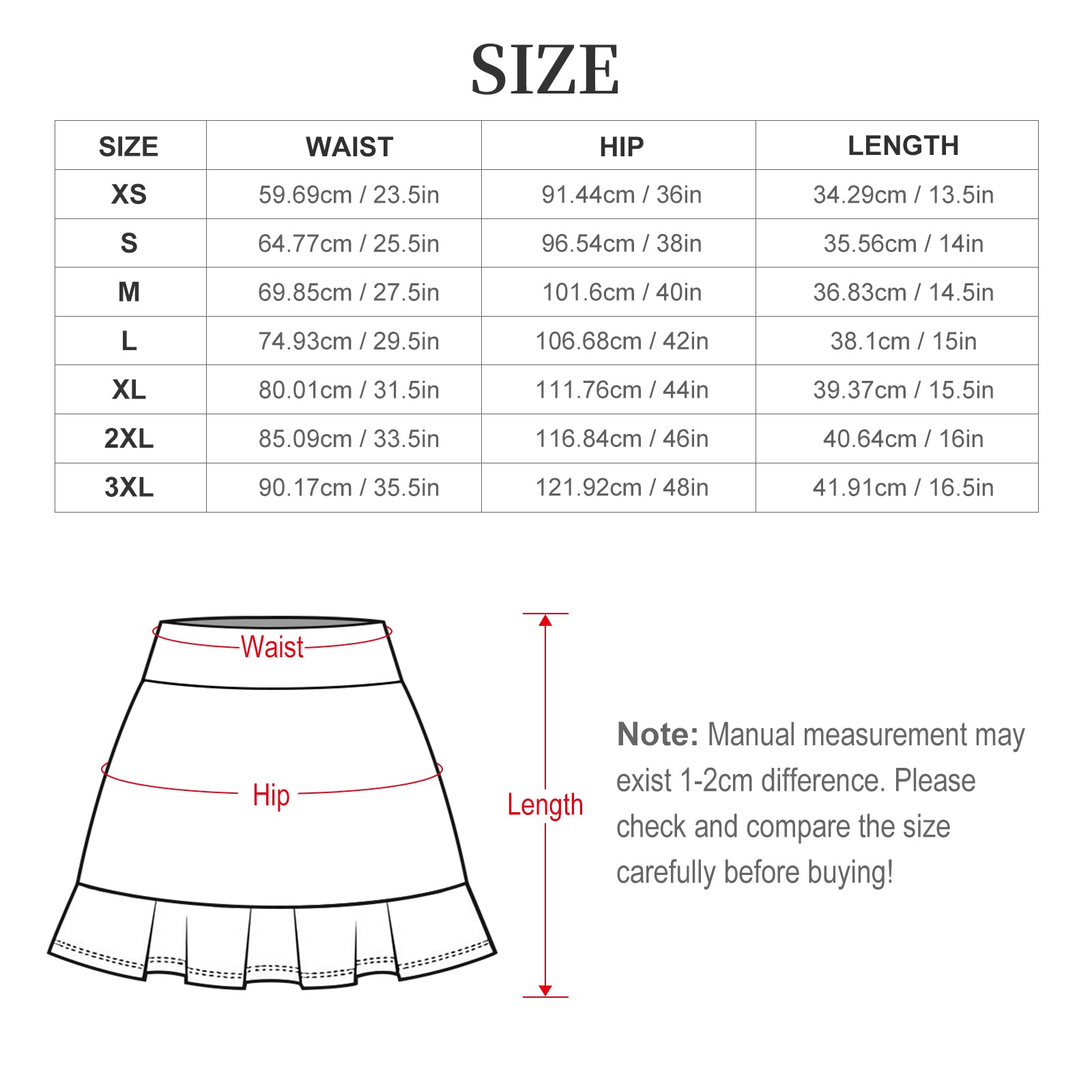 Custom Women's High Waist Tennis Skirt Pocketed Ruffle Hem Athletic Skort
