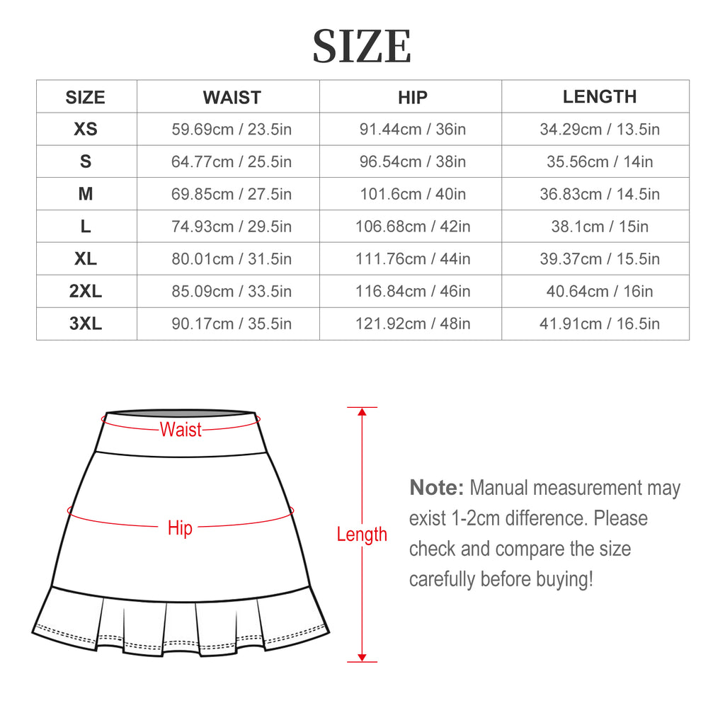 Custom Women's High Waist Tennis Skirt Pocketed Ruffle Hem Athletic Skort