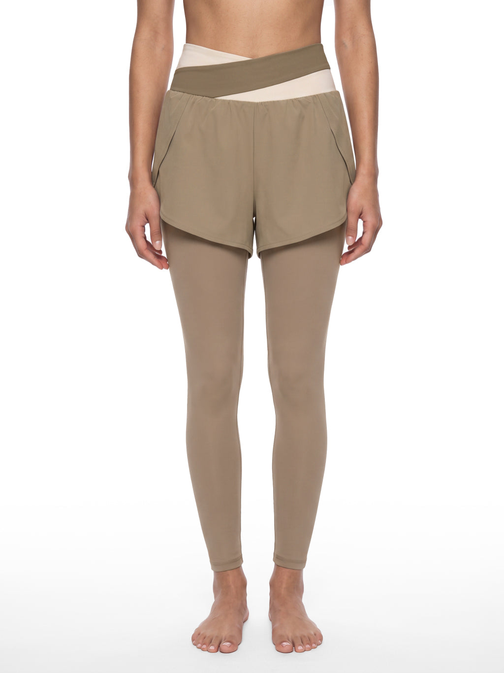 Women's Paneled High Waisted Yoga Leggings