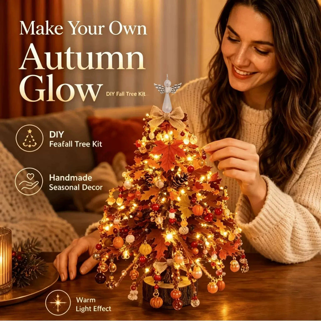 DIY Beaded Mini Holiday Tree Kit – Halloween & Christmas Handmade Tabletop Decor, Seasonal Craft Gift