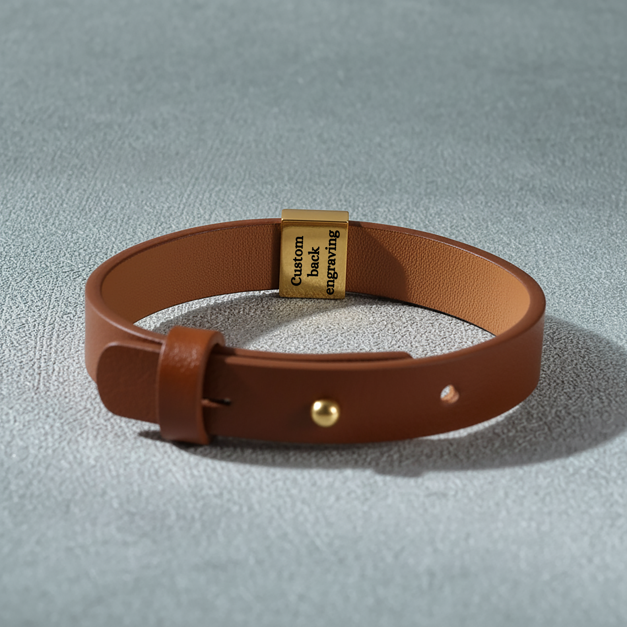 Premium Engraved Men's Leather Bracelet Customize