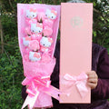Cat Plush Bouquet Soap Flower Gift Box for Valentine's Day